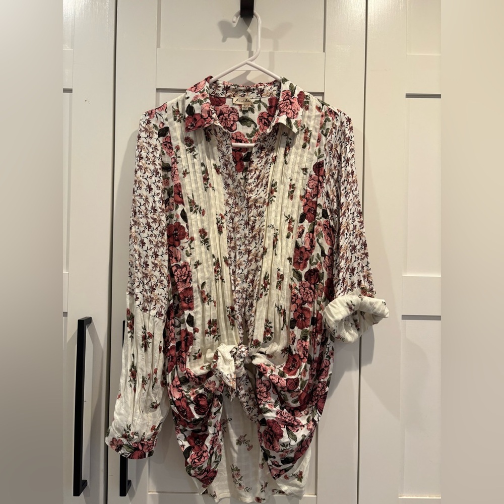 Floral Button Down Tunic